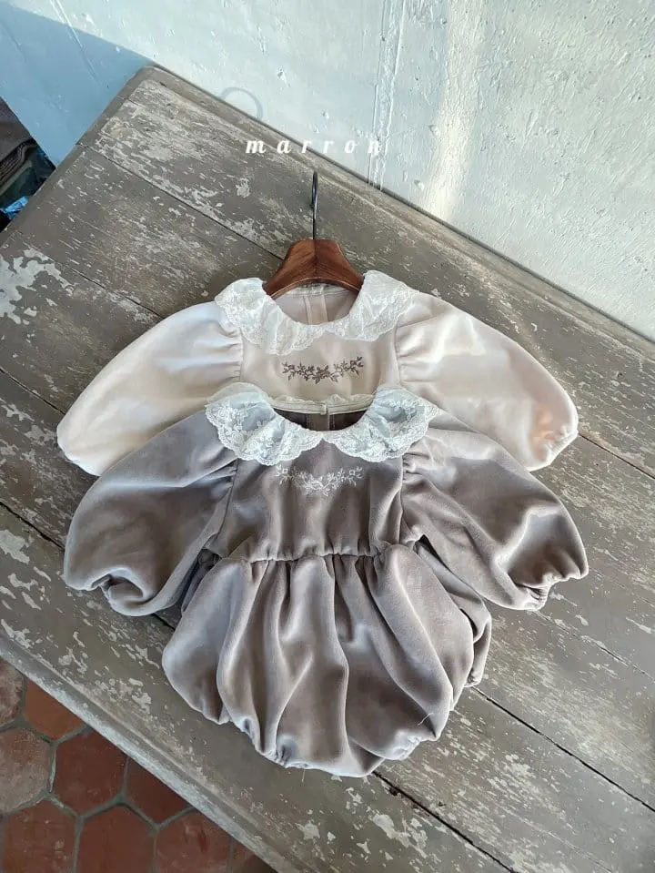 Marron Kid - Korean Baby Fashion - #babylifestyle - Rozly Veloure Bodysuit