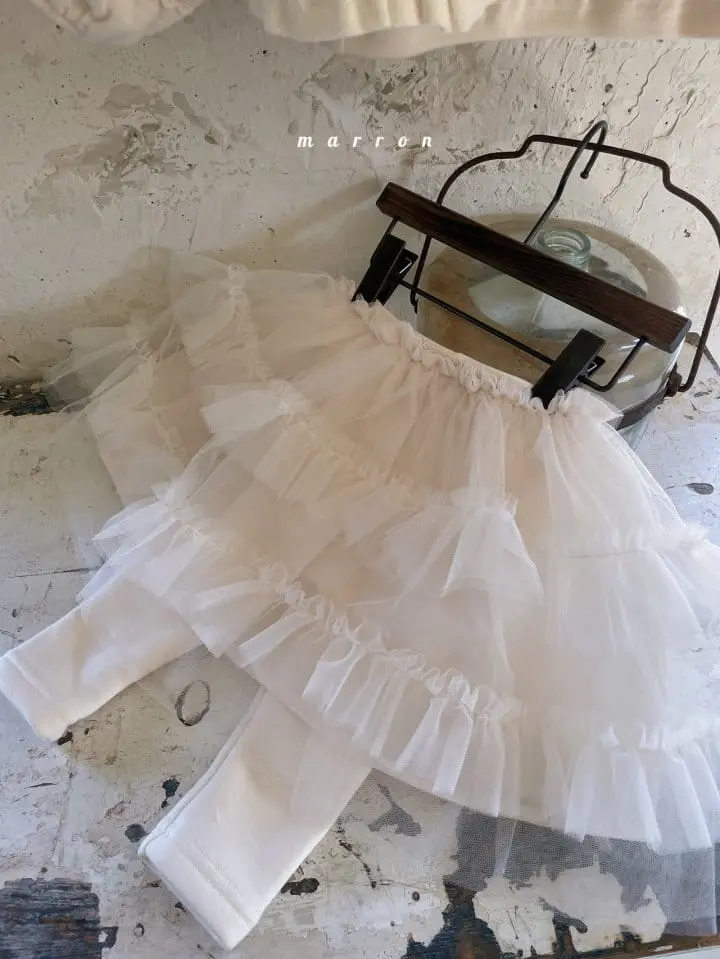 Marron Kid - Korean Children Fashion - #childofig - Shasha Skirt Leggings - 9