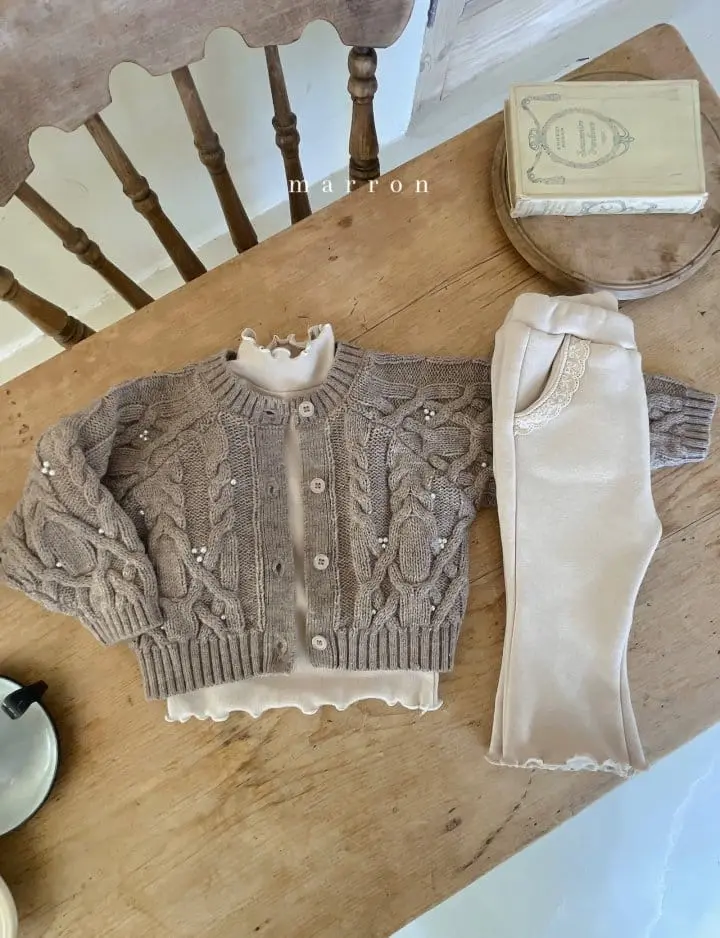 Marron Kid - Korean Children Fashion - #stylishchildhood - Cocoa Cardigan - 4