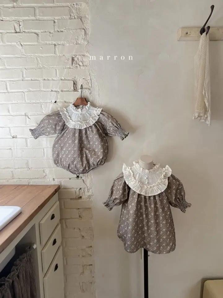 Marron Kid - Korean Children Fashion - #childofig - Rose One-piece
