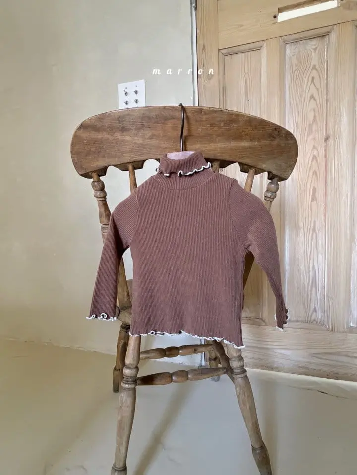 Marron Kid - Korean Children Fashion - #childofig - Rib Tee - 4