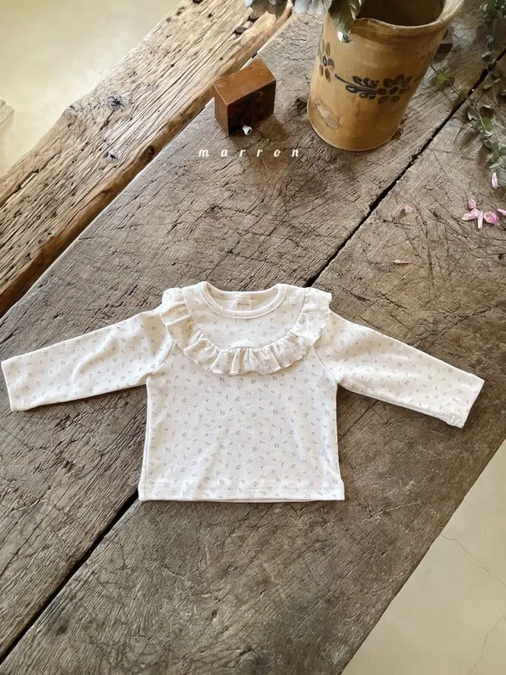 Marron Kid - Korean Children Fashion - #childofig - Berona Frill Tee - 2