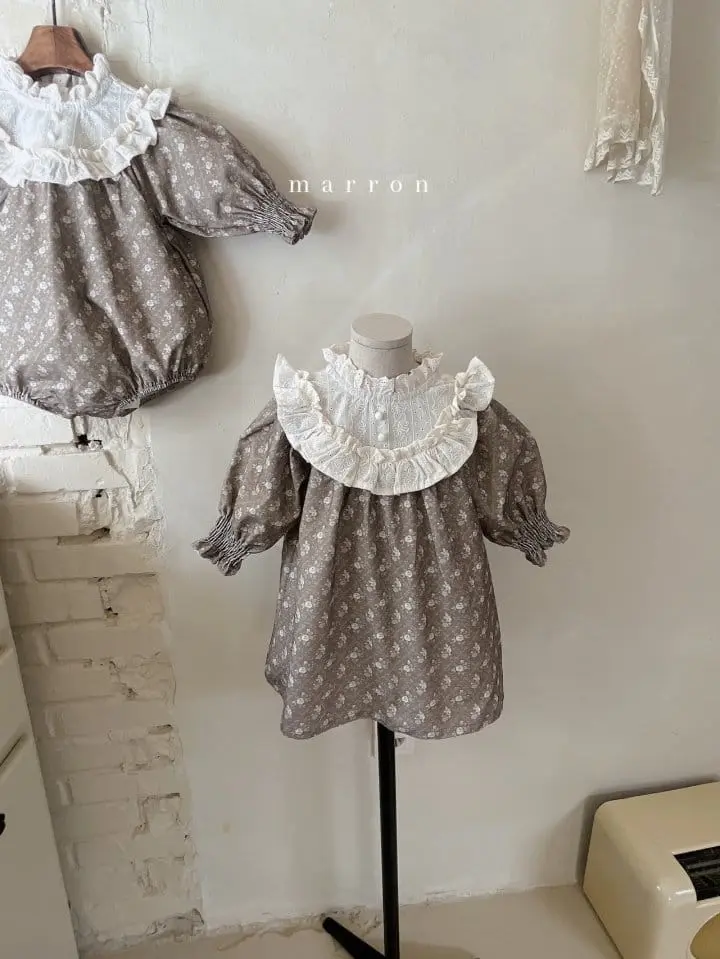 Marron Kid - Korean Children Fashion - #childrensboutique - Rose One-piece - 2