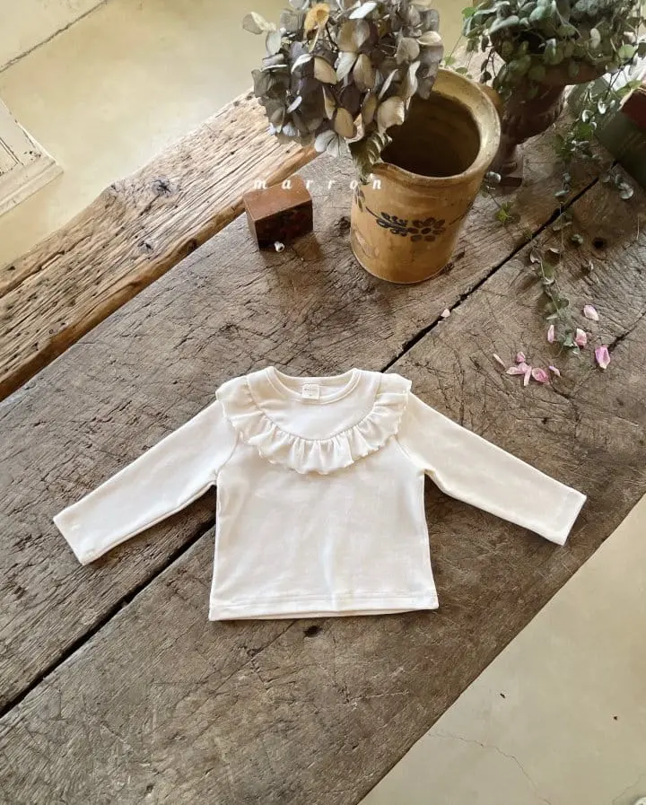 Marron Kid - Korean Children Fashion - #childofig - Berona Frill Tee - 4