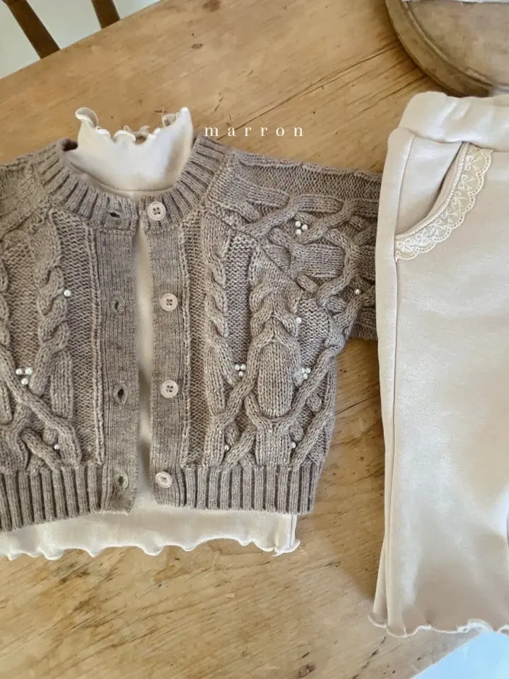 Marron Kid - Korean Children Fashion - #designkidswear - Cocoa Cardigan - 6