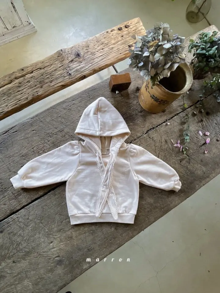 Marron Kid - Korean Children Fashion - #discoveringself - Lace Hoody Tee - 3