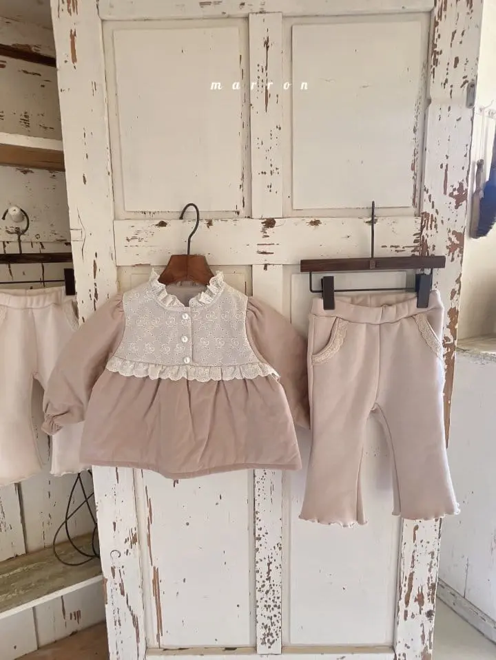 Marron Kid - Korean Children Fashion - #discoveringself - Ribbon Blouse