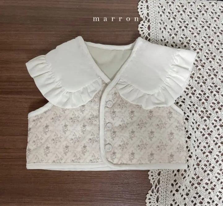 Marron Kid - Korean Children Fashion - #discoveringself - Rose Collar Vest - 4