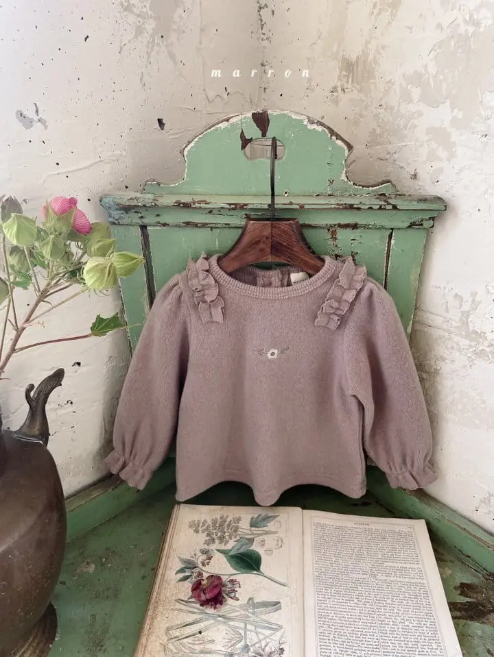 Marron Kid - Korean Children Fashion - #fashionkids - Avene Embroidery Tee - 5
