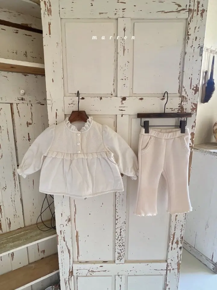 Marron Kid - Korean Children Fashion - #fashionkids - Ribbon Blouse - 2