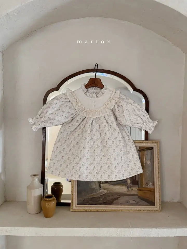Marron Kid - Korean Children Fashion - #kidsshorts - Rose One-piece - 6