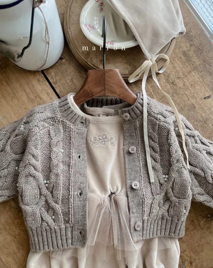 Marron Kid - Korean Children Fashion - #kidsstore - Cocoa Cardigan - 10