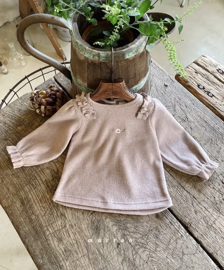 Marron Kid - Korean Children Fashion - #kidsstore - Avene Embroidery Tee - 7