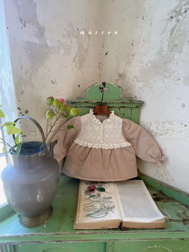 Marron Kid - Korean Children Fashion - #kidsshorts - Ribbon Blouse - 4