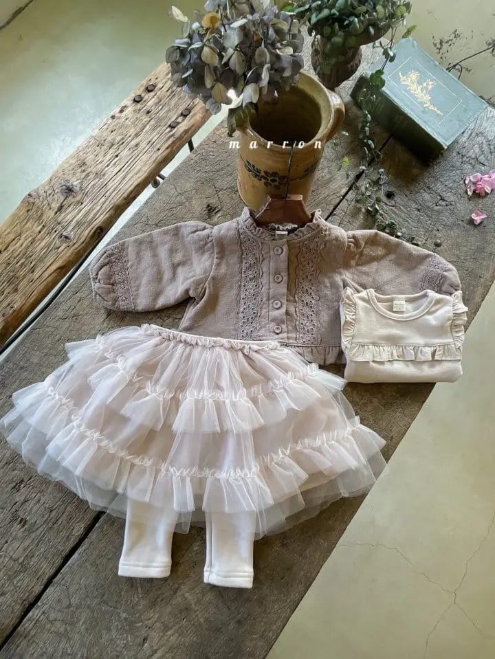 Marron Kid - Korean Children Fashion - #kidzfashiontrend - Lulu Fril Tee - 9