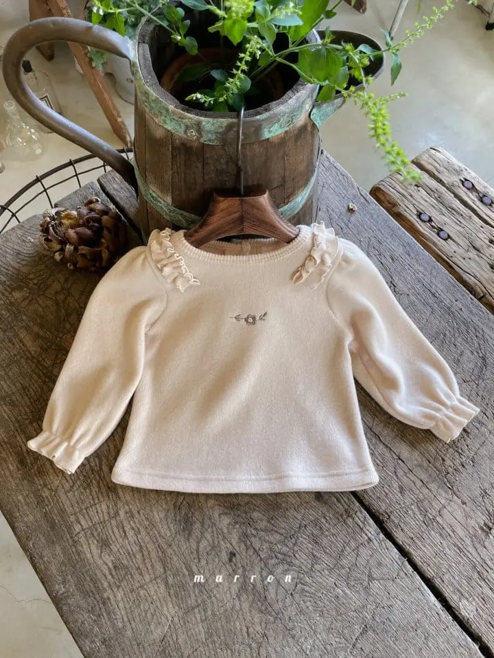Marron Kid - Korean Children Fashion - #kidzfashiontrend - Avene Embroidery Tee - 8