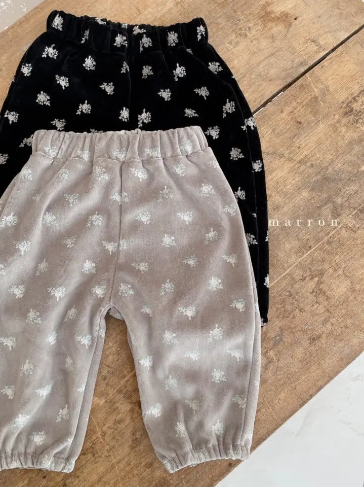 Marron Kid - Korean Children Fashion - #kidzfashiontrend - Veloure Pants - 2
