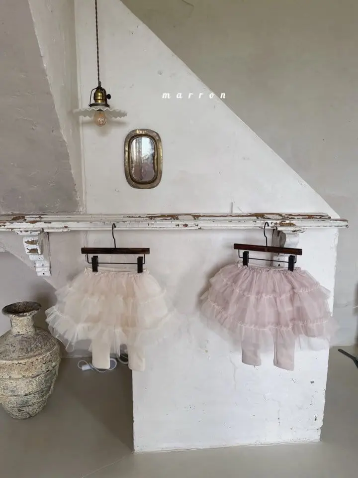 Marron Kid - Korean Children Fashion - #littlefashionista - Shasha Skirt Leggings - 2