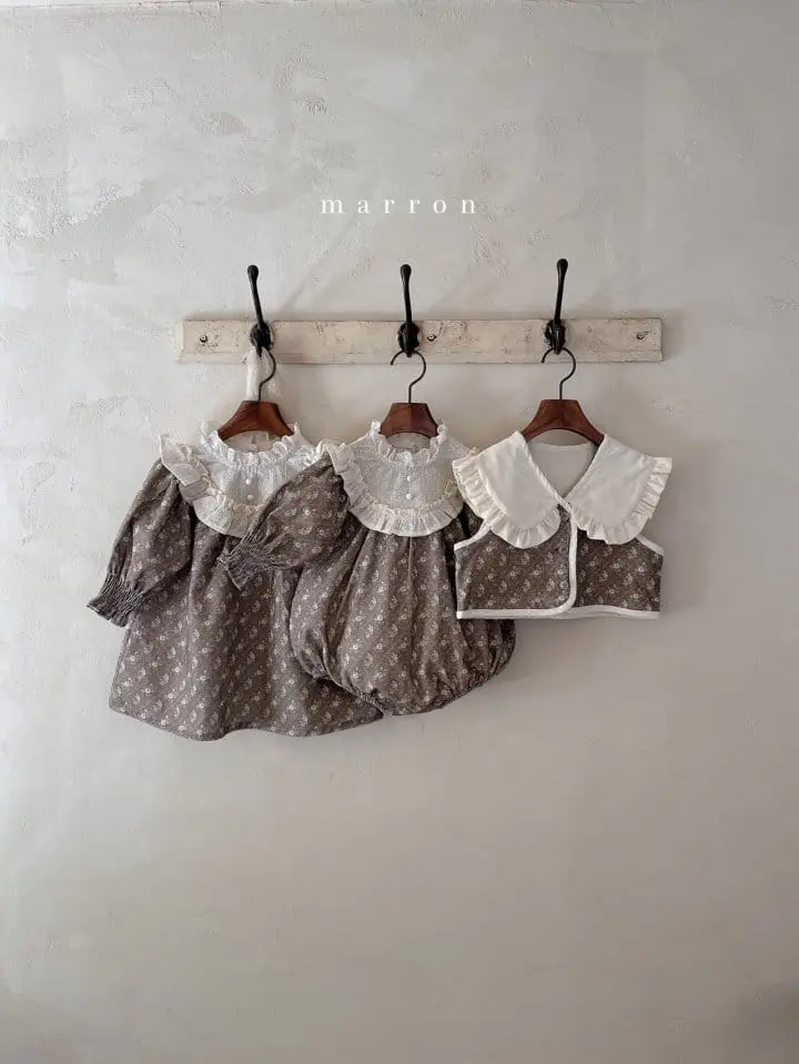 Marron Kid - Korean Children Fashion - #littlefashionista - Rose One-piece - 10