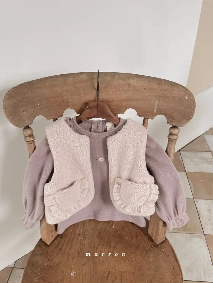 Marron Kid - Korean Children Fashion - #littlefashionista - Avene Embroidery Tee - 10