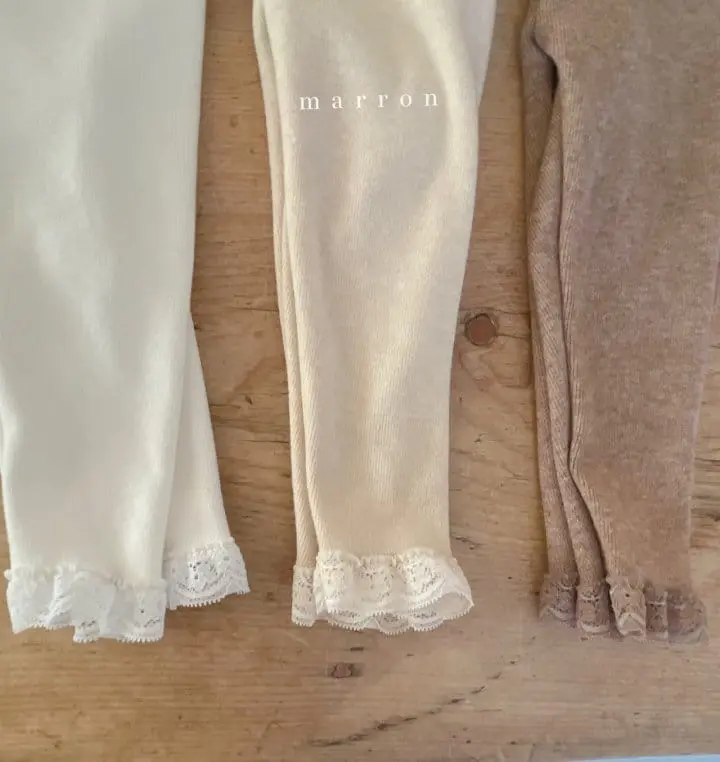 Marron Kid - Korean Children Fashion - #littlefashionista - Loen Leggings - 3