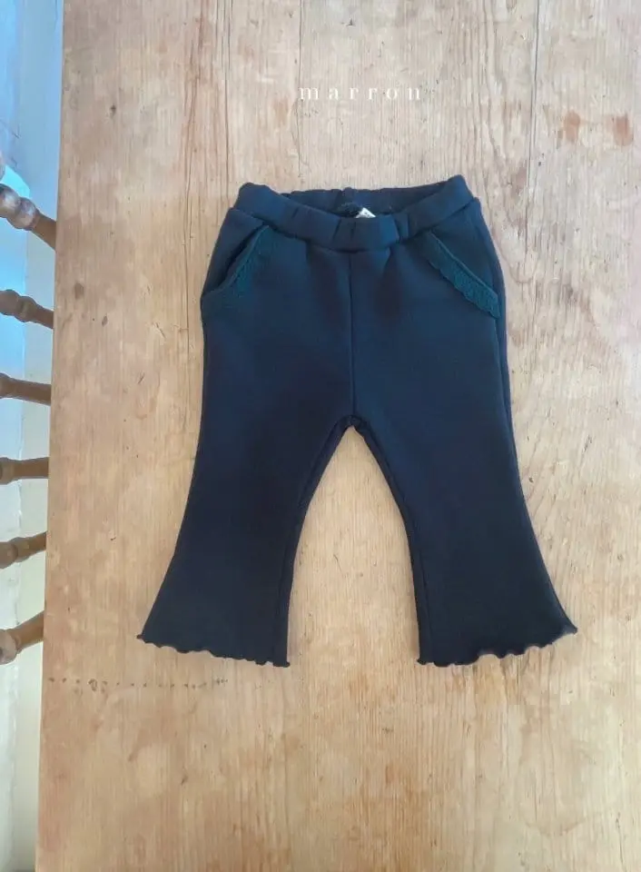 Marron Kid - Korean Children Fashion - #minifashionista - Lace Pocket Pants - 7