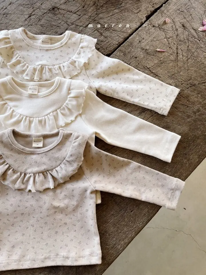 Marron Kid - Korean Children Fashion - #prettylittlegirls - Berona Frill Tee
