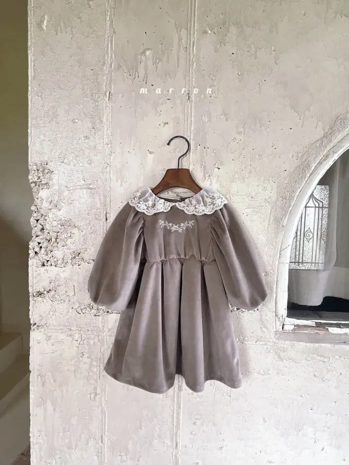 Marron Kid - Korean Children Fashion - #stylishchildhood - Rozly Veloure ONE-piece - 2