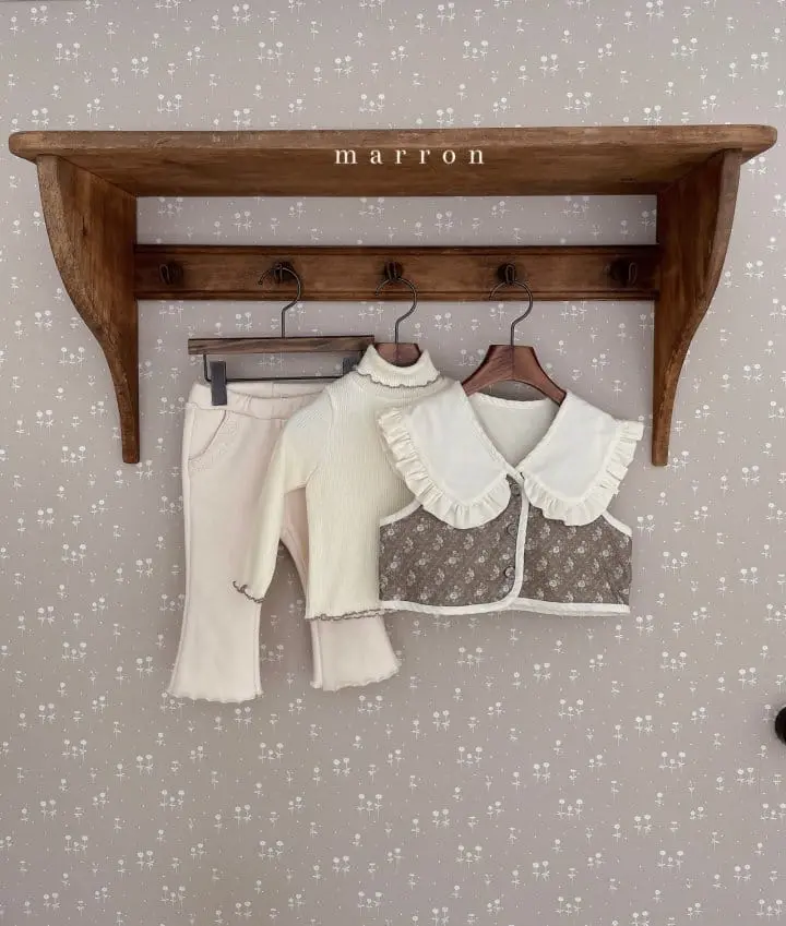 Marron Kid - Korean Children Fashion - #toddlerclothing - Lace Pocket Pants - 10