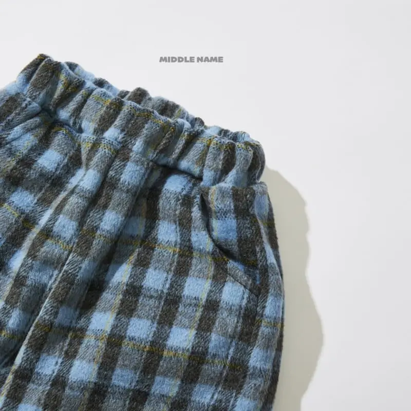Middle Name - Korean Children Fashion - #childofig - Fleece Check Pants - 4