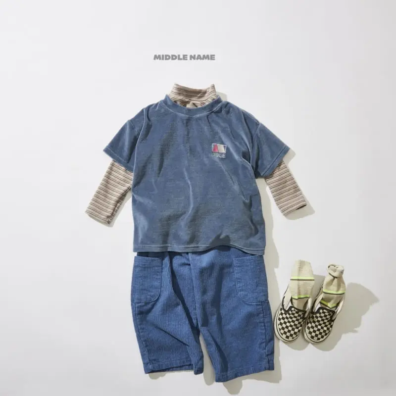 Middle Name - Korean Children Fashion - #discoveringself - Veloure Embroidery Tee - 5