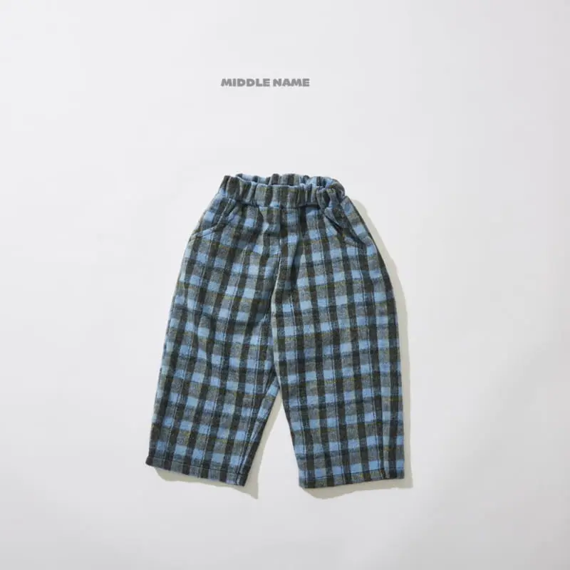 Middle Name - Korean Children Fashion - #prettylittlegirls - Fleece Check Pants - 2