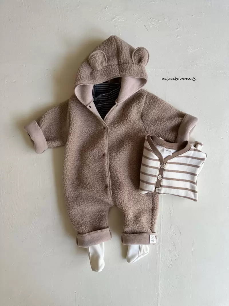 Mienbloom B - Korean Baby Fashion - #onlinebabyboutique - Bbogle Bear Bodysuit - 12