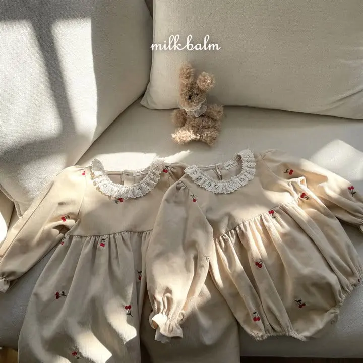 Milk Balm - Korean Baby Fashion - #babyfashion - Cherry Bodysuit - 2