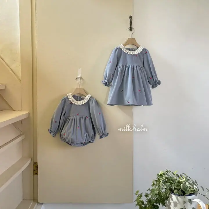 Milk Balm - Korean Baby Fashion - #babylifestyle - Cherry Bodysuit - 5