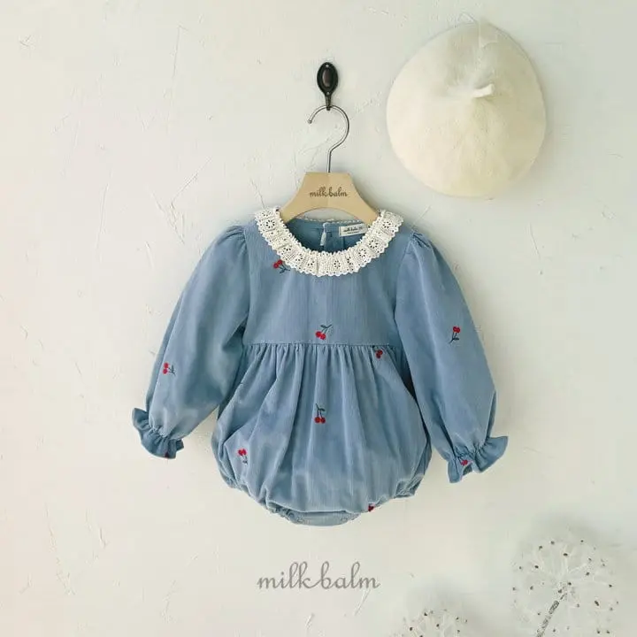 Milk Balm - Korean Baby Fashion - #babyoninstagram - Cherry Bodysuit - 6
