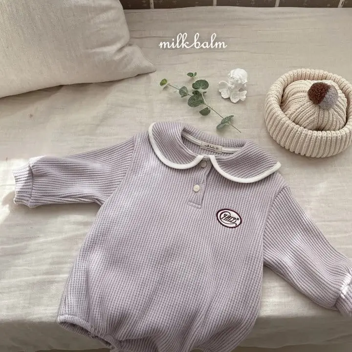 Milk Balm - Korean Baby Fashion - #babyoutfit - Sailor Waffle Bodysuit