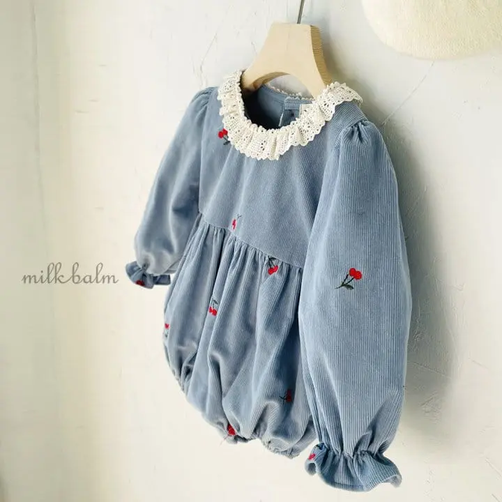 Milk Balm - Korean Baby Fashion - #babyoutfit - Cherry Bodysuit - 8