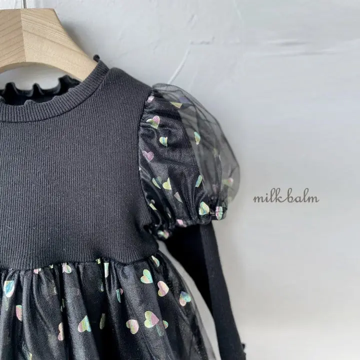 Milk Balm - Korean Children Fashion - #childofig - 5 Color Heart One-piec - 7