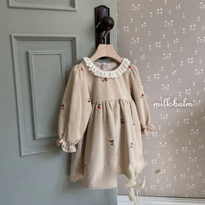 Milk Balm - Korean Children Fashion - #designkidswear - Cherry One-piece - 2