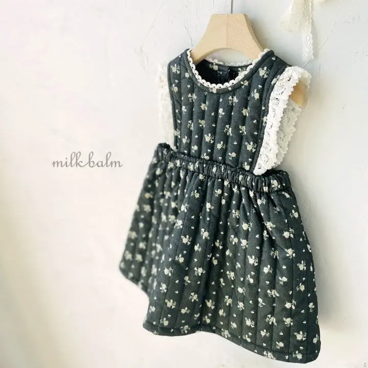 Milk Balm - Korean Children Fashion - #littlefashionista - Laina Quilting One-piece - 12