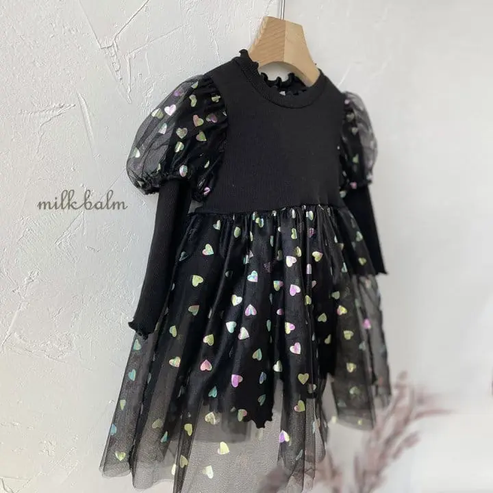 Milk Balm - Korean Children Fashion - #magicofchildhood - 5 Color Heart One-piec
