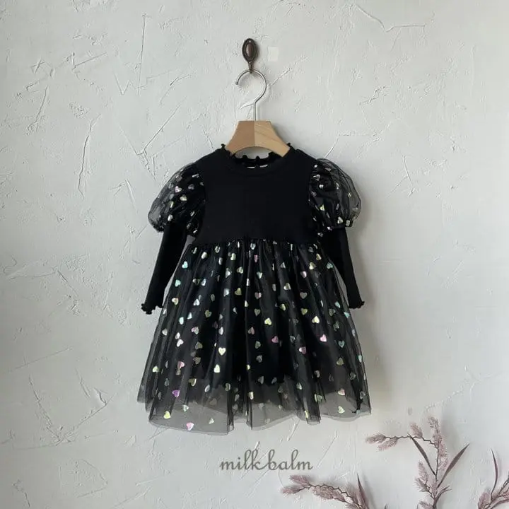 Milk Balm - Korean Children Fashion - #toddlerclothing - 5 Color Heart One-piec - 5