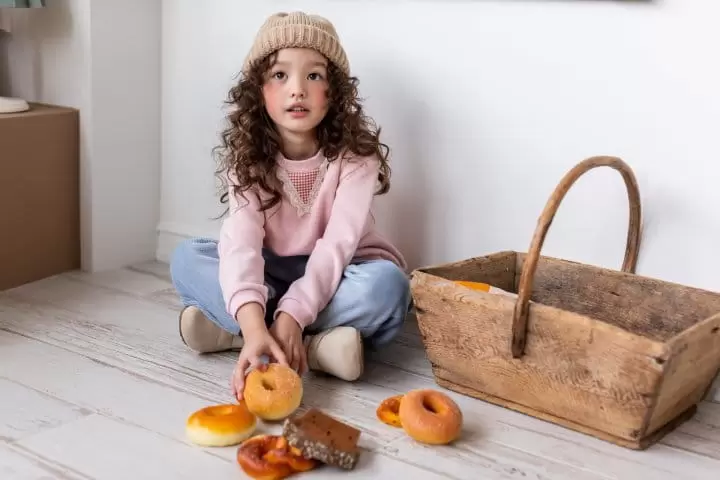 Milk Powder - Korean Children Fashion - #prettylittlegirls - Check Sweatshirt Tee - 3