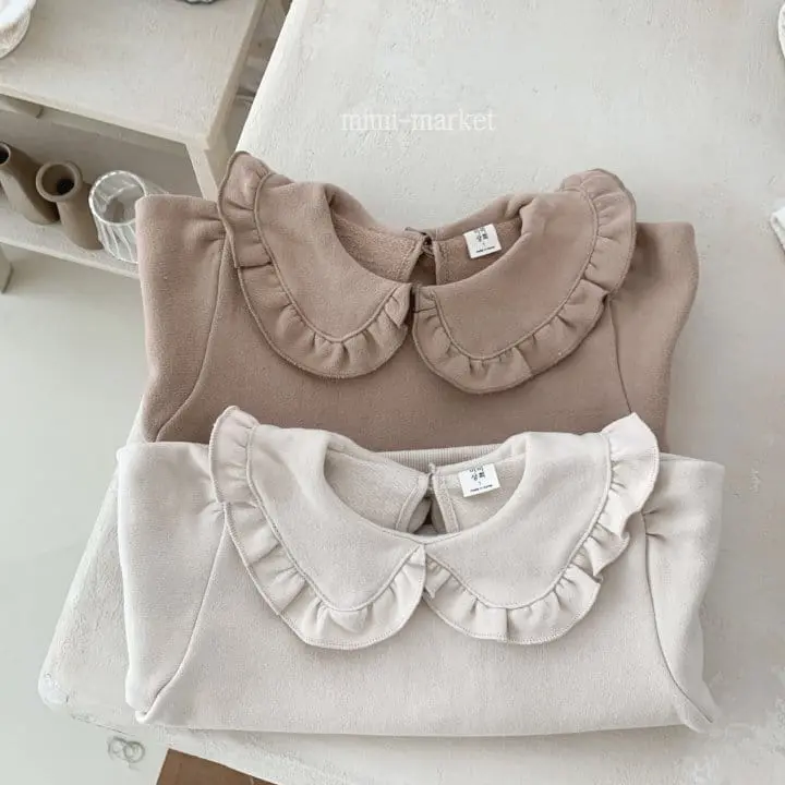 Mimi Market - Korean Baby Fashion - #babyclothing - Frill Collar Tee - 8