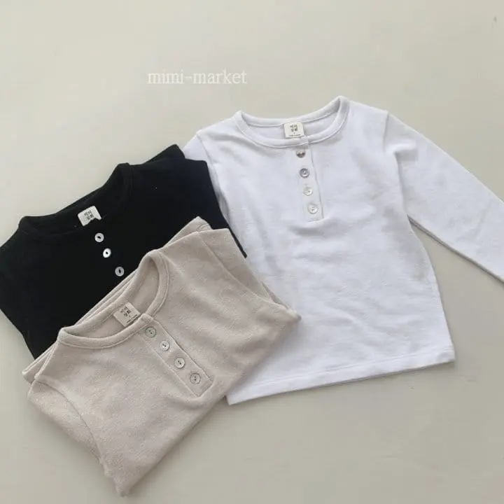 Mimi Market - Korean Baby Fashion - #babyoninstagram - Button Tee - 3