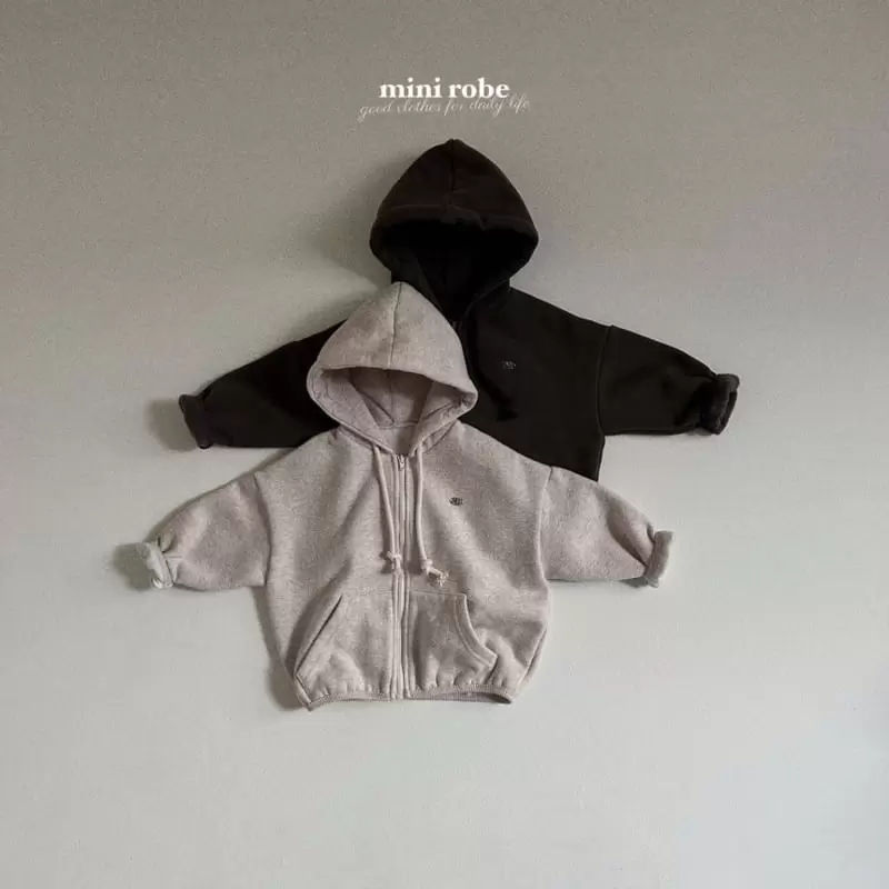 Mini Robe - Korean Baby Fashion - #babyclothing - Button Hoody Zip-up Jacket