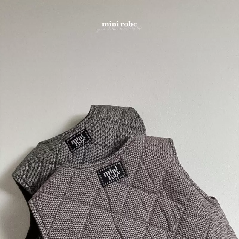 Mini Robe - Korean Baby Fashion - #babyfever - Checks Vest - 3