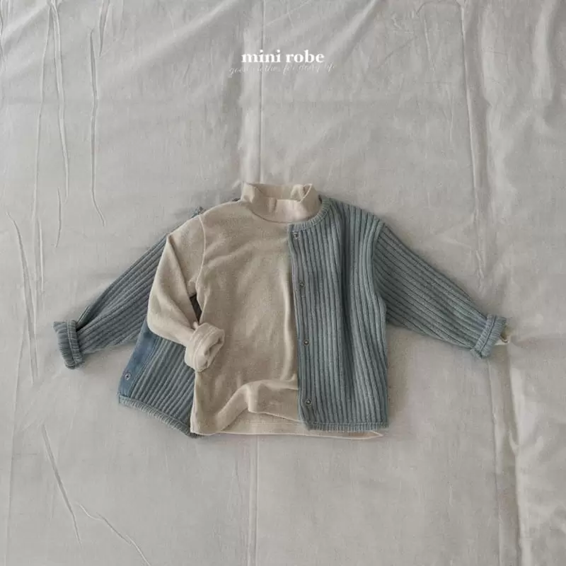 Mini Robe - Korean Baby Fashion - #babylifestyle - Sha Fleece Turtleneck Tee - 9
