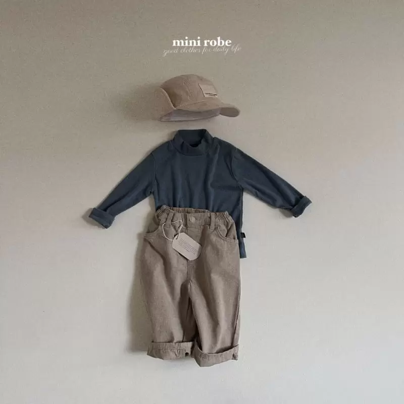 Mini Robe - Korean Baby Fashion - #babyoninstagram - Sha Fleece Turtleneck Tee - 10